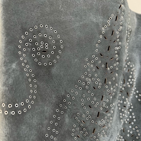 ZARA Dark Gray Suede Mini Skirt - Picture 7 of 7